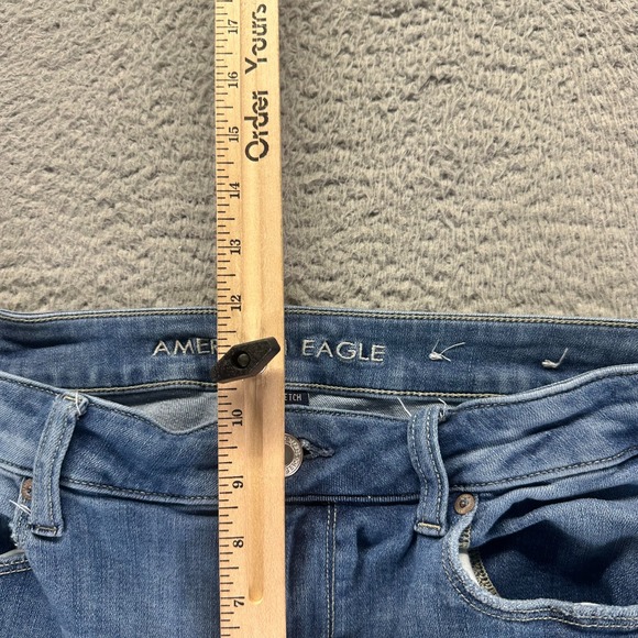 American Eagle Outfitters Next Level Jeans Women's 14 Blue Denim Skinny Stretch - Picture 3 of 12